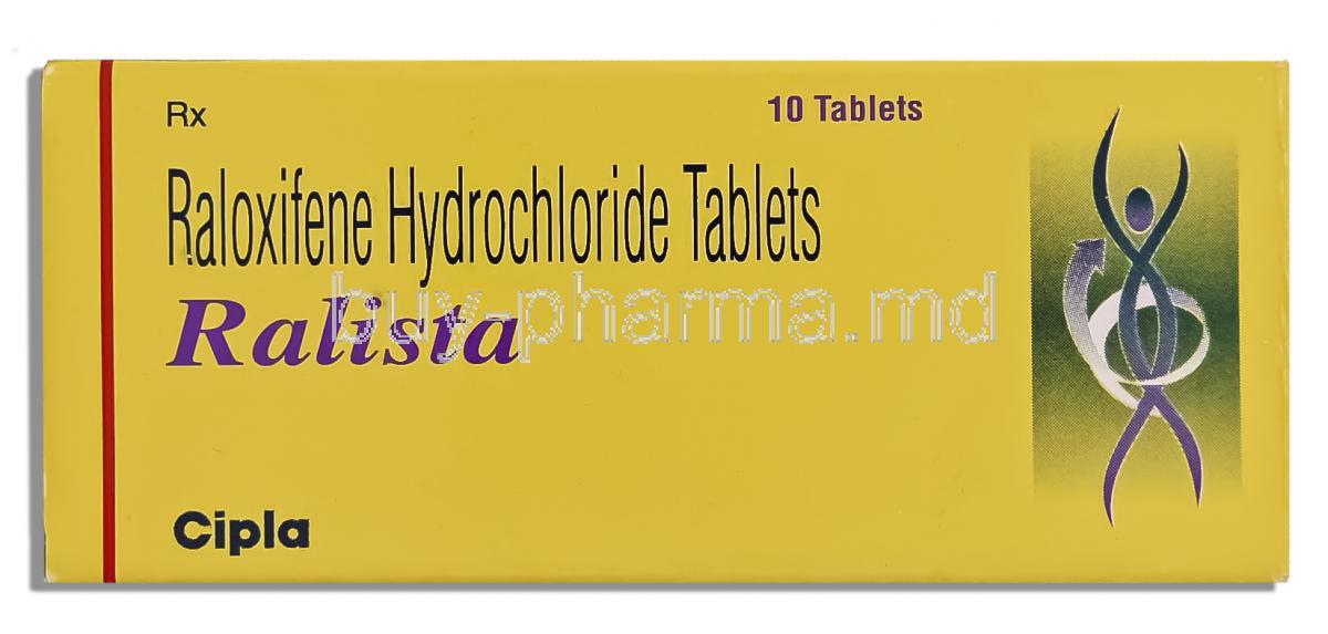 Ralista, Generic Evista,  Raloxifene 60 Mg Tablet (Cipla)