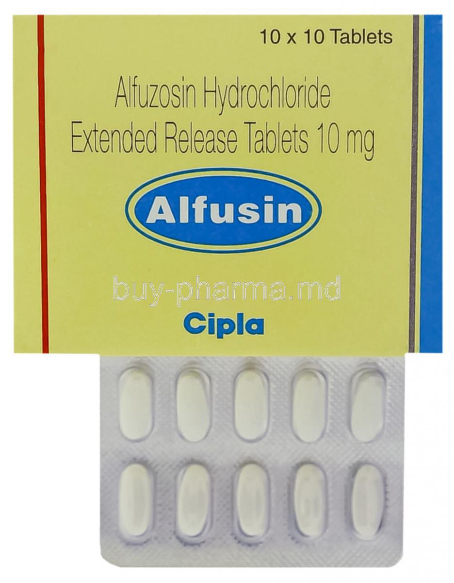 Generic  Uroxatral, Alfuzosin Alfusin 10 mg (Cipla)
