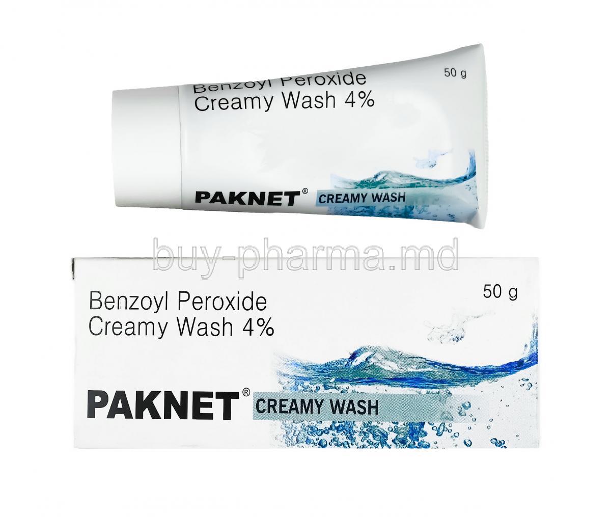 Paknet Creamy Wash, Benzoyl Peroxide