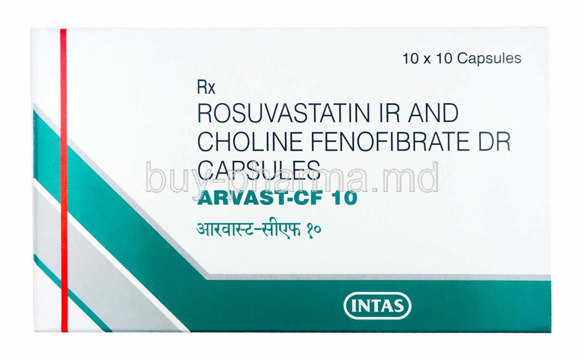 Arvast-CF, Fenofibrate and Rosuvastatin 10mg