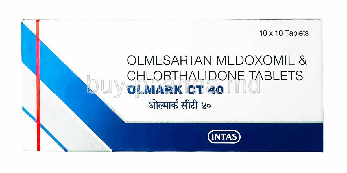 Olmark CT, Olmesartan and Chlorthalidone 40mg