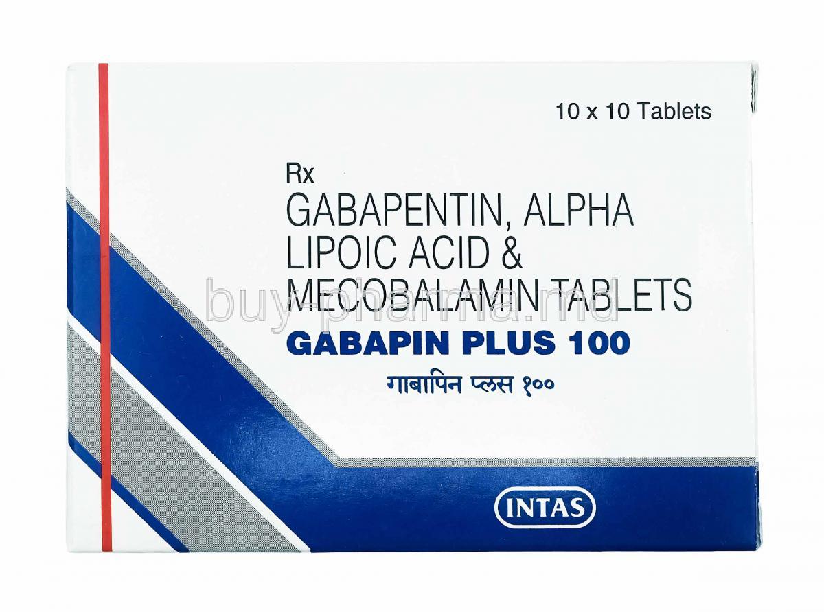 Gabapin Plus, Gabapentin, Methylcobalamin and Alpha Lipoic Acid 100mg