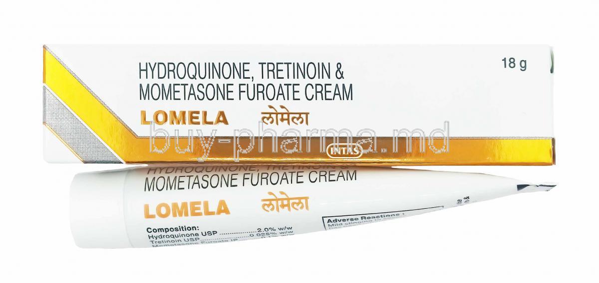 Lomela Cream, Hydroquinone,  Mometasone and Tretinoin