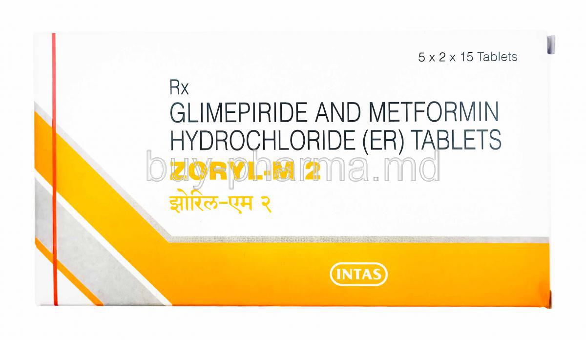 Zoryl-M, Glimepiride and Metformin 2mg