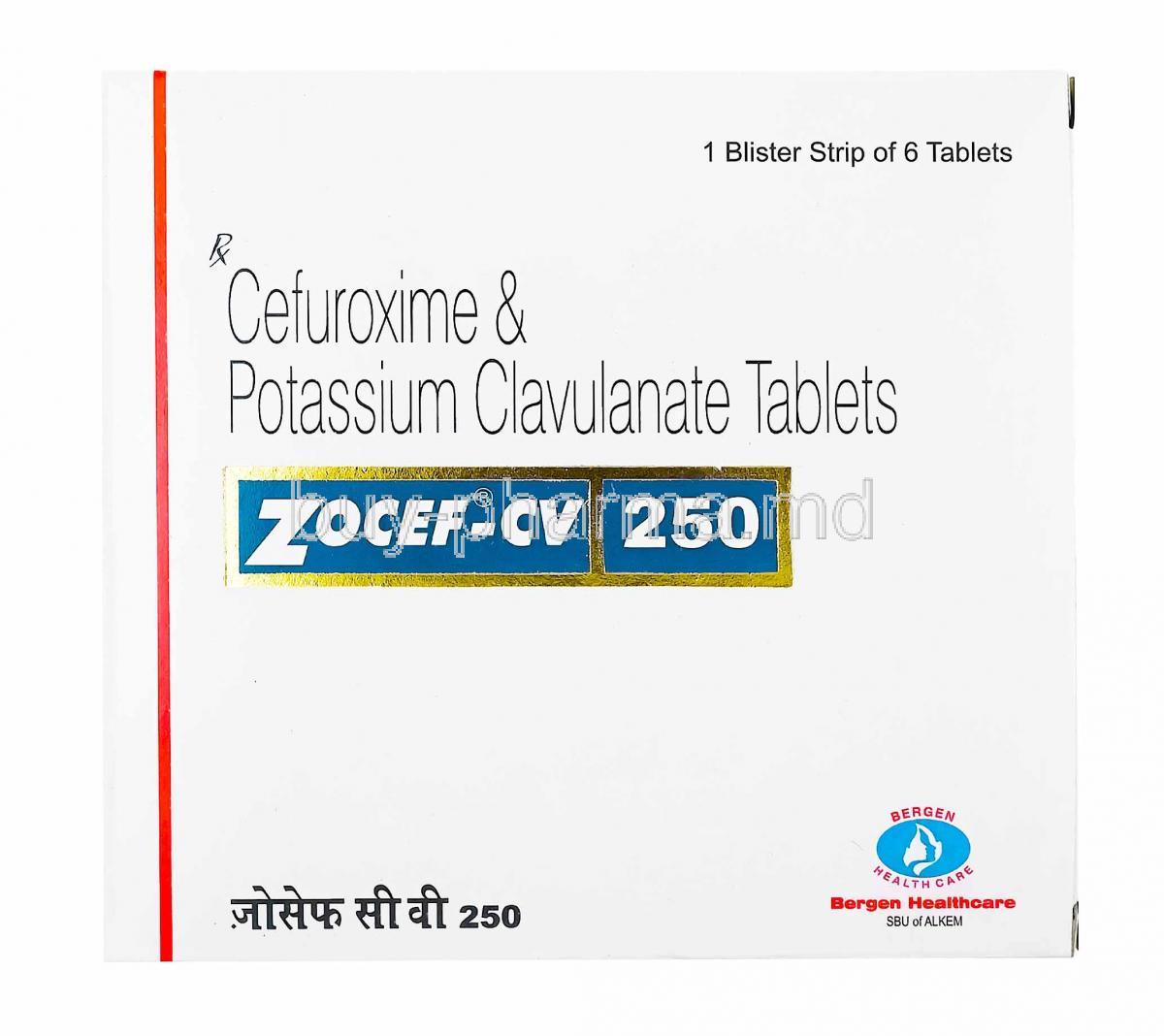 Zocef-CV, Cefuroxime and Clavulanic Acid 250mg