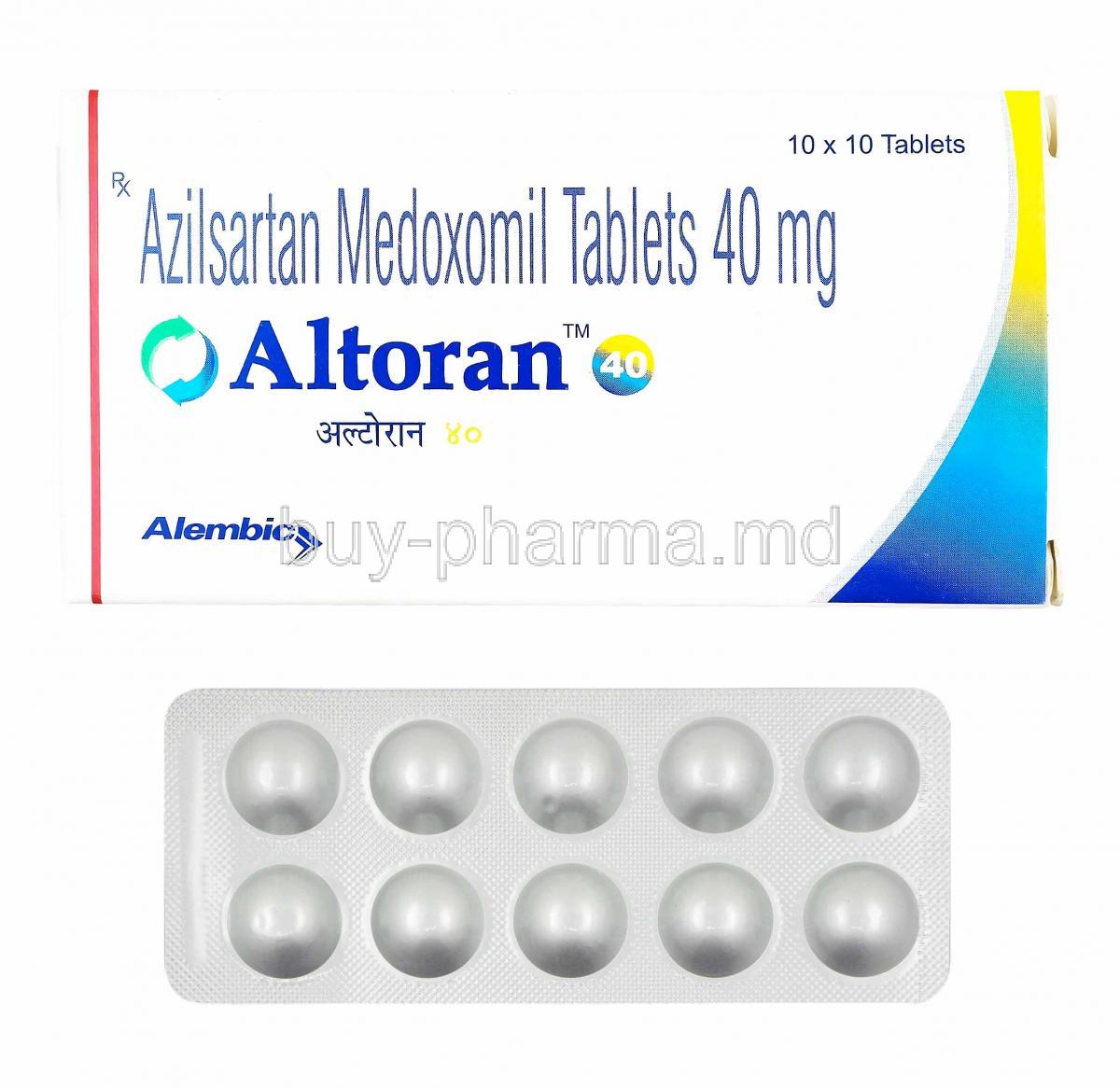 Altoran, Azilsartan 40mg box, tablets
