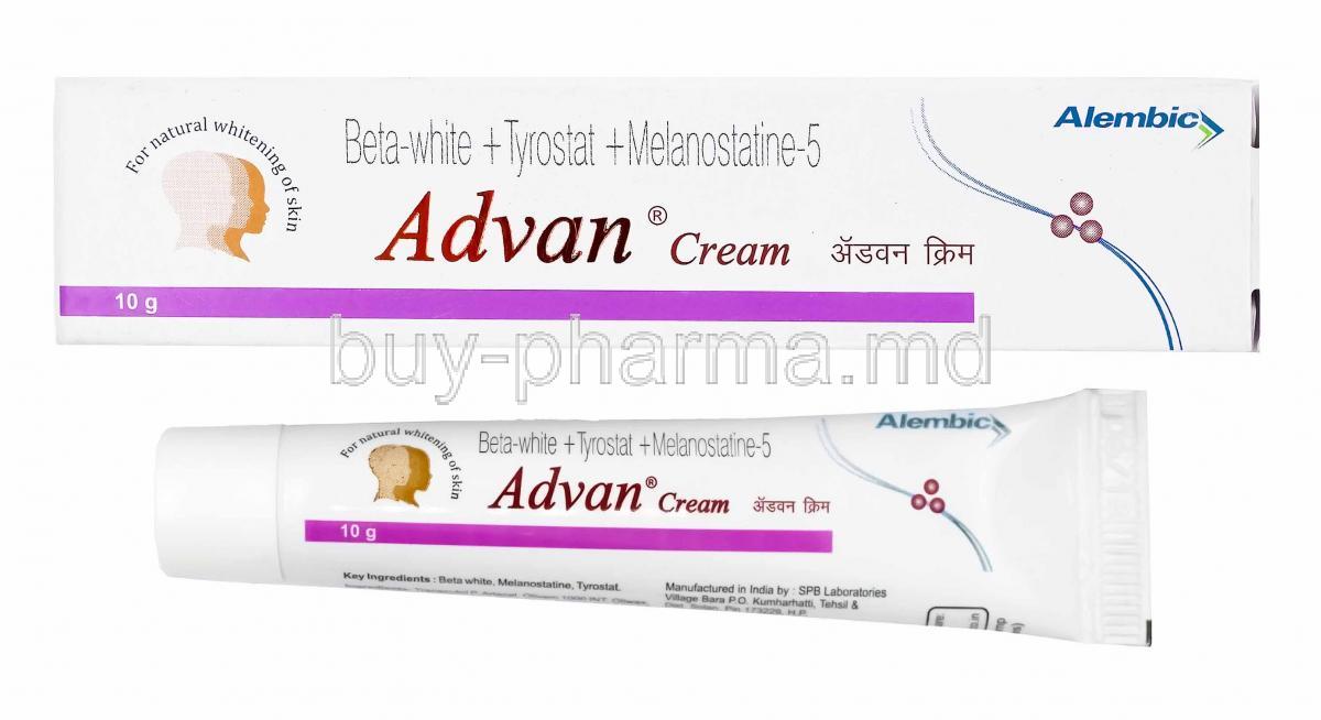 Advan Cream 10g, Beta White, Melanostaline and Tyrostat