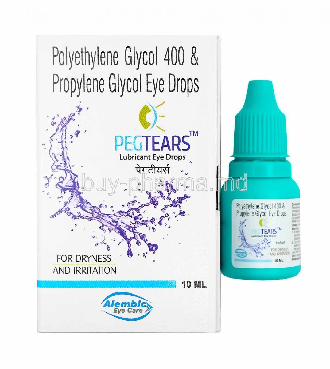 Pegtears Eye Drop, Polyethylene Glycol and Propylene Glycol