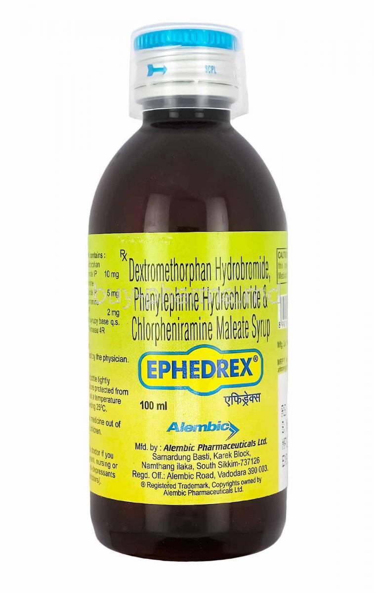 Ephedrex Syrup, Phenylephrine, Chlorpheniramine and Dextromethorphan