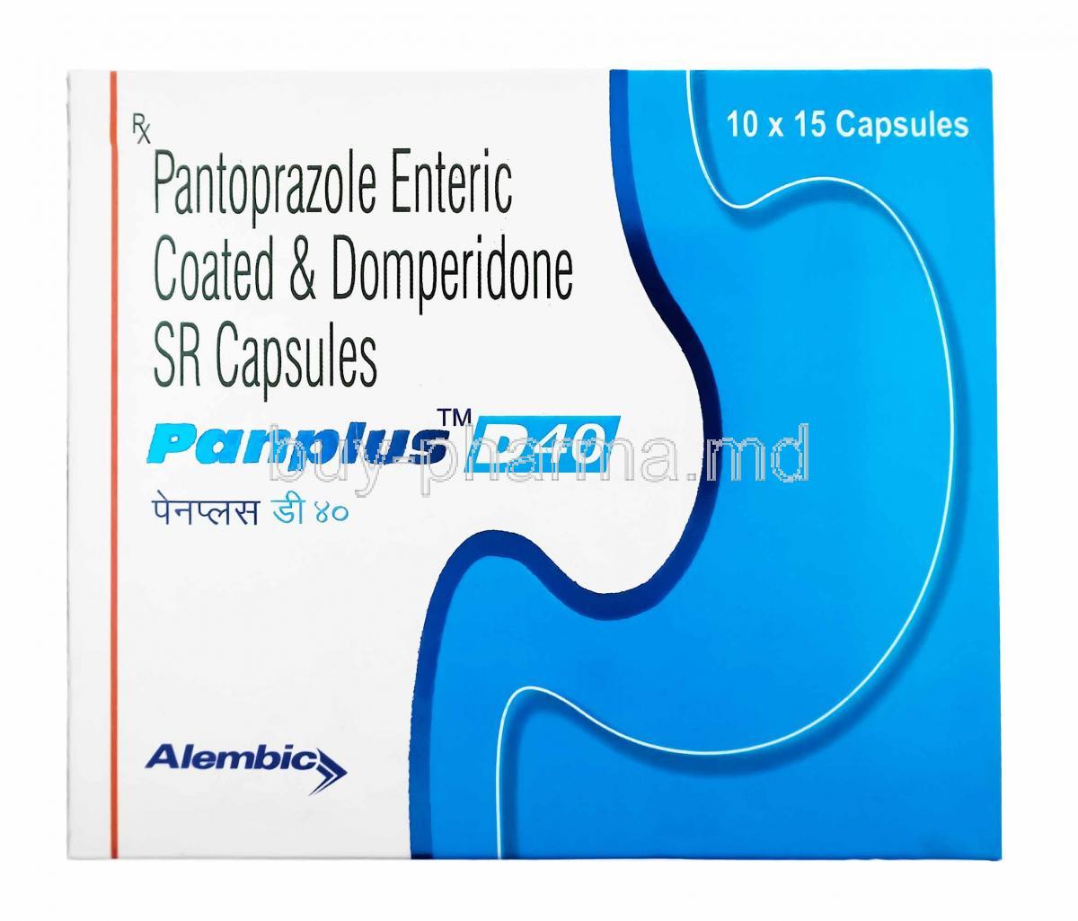 Panplus D, Domperidone and Pantoprazole box