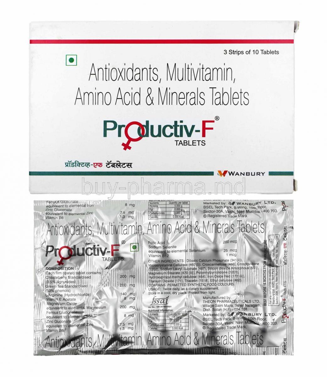 Productiv-F box and tablets