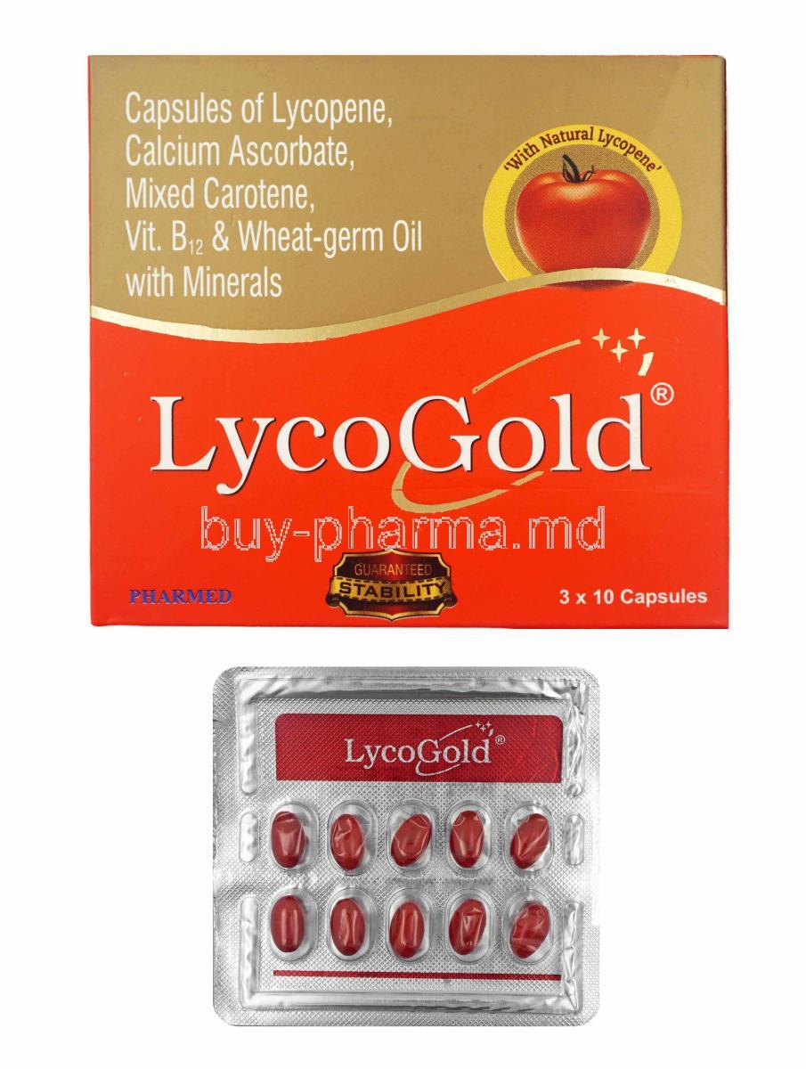Lycogold box and capsules