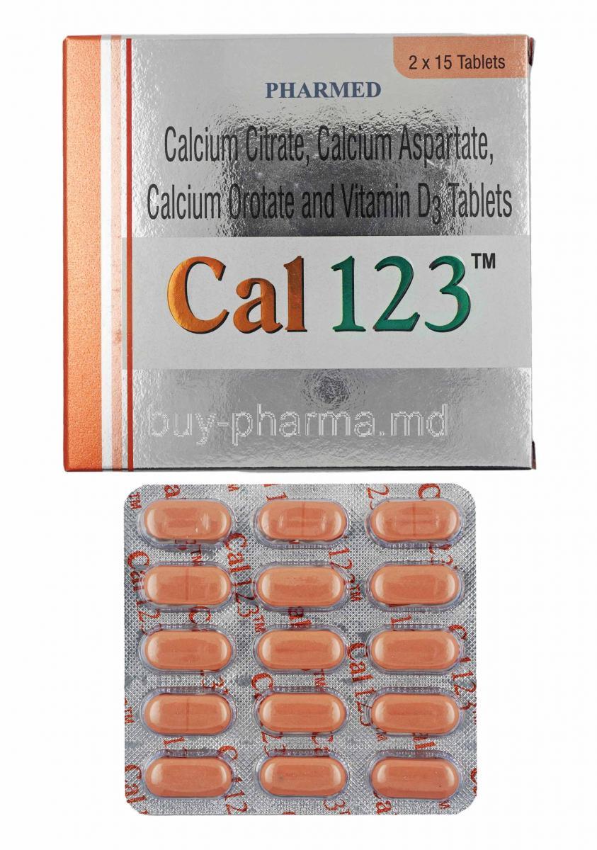 Cal 123 box and tablets