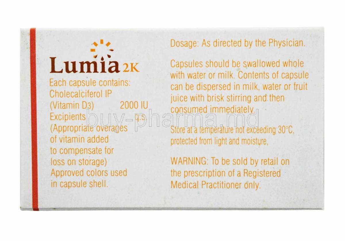 Lumia, Cholecalciferol composition