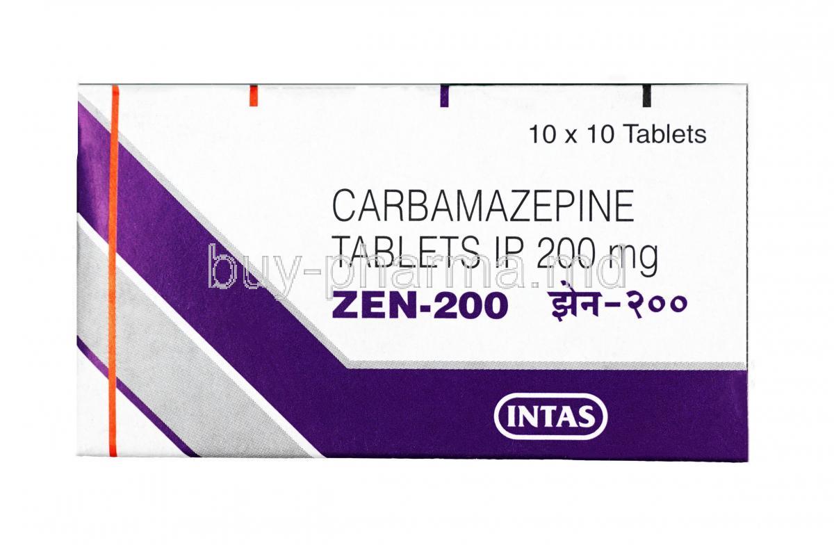 Zen, Carbamazepine 200 mg, Tablet, box