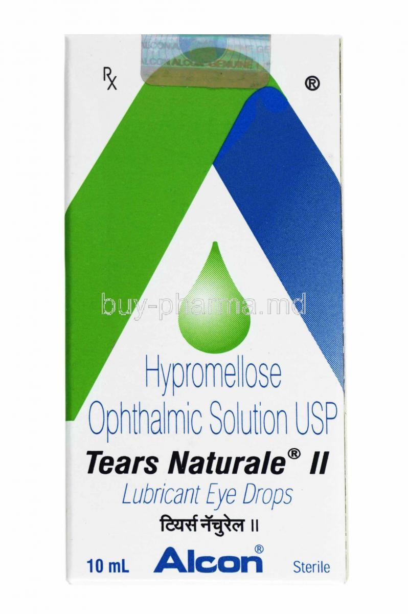 Tears Naturale II Lubricant Eye Drops, Hydroxypropyl Methyl Cellulose box