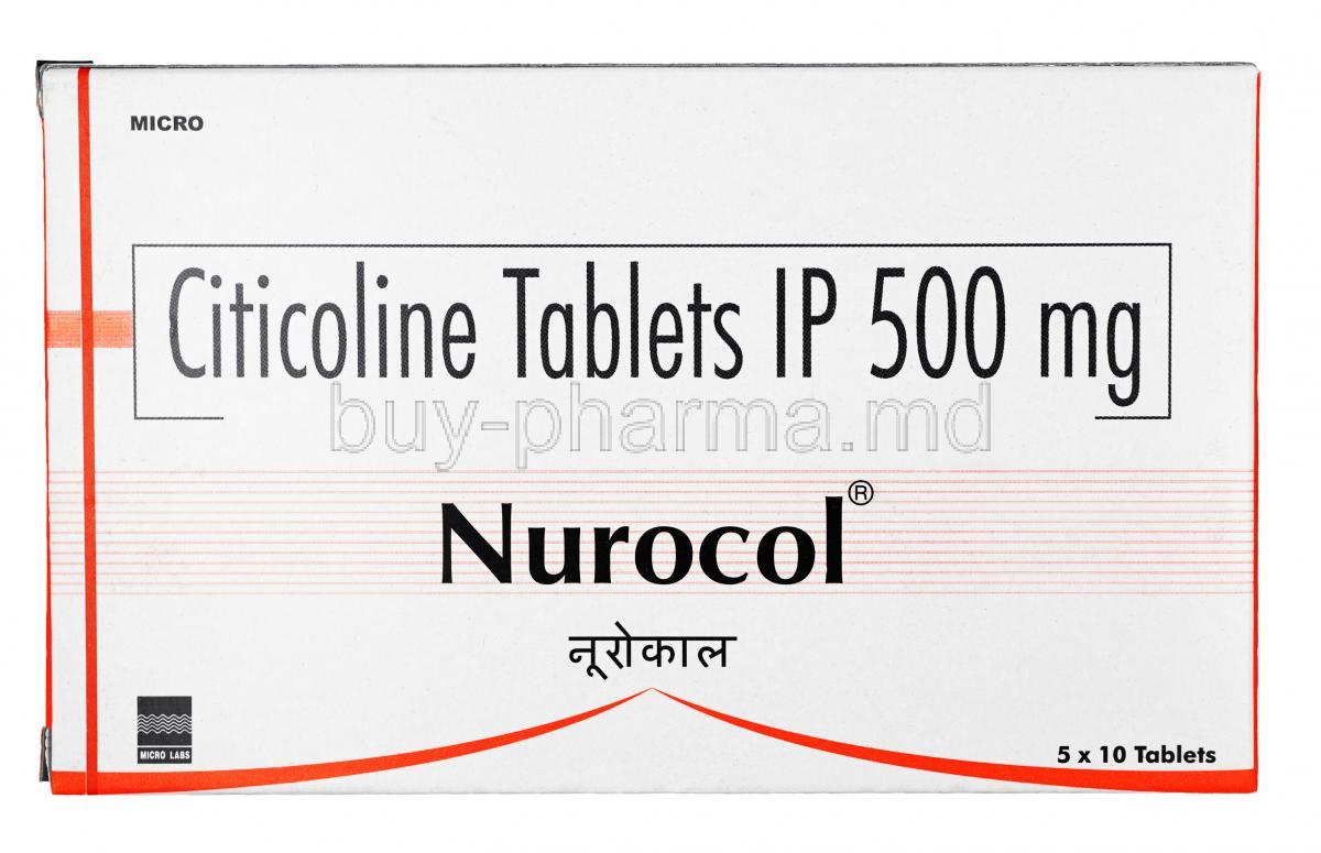 Nurocol, Citicoline 500 mg,Tablet, Box