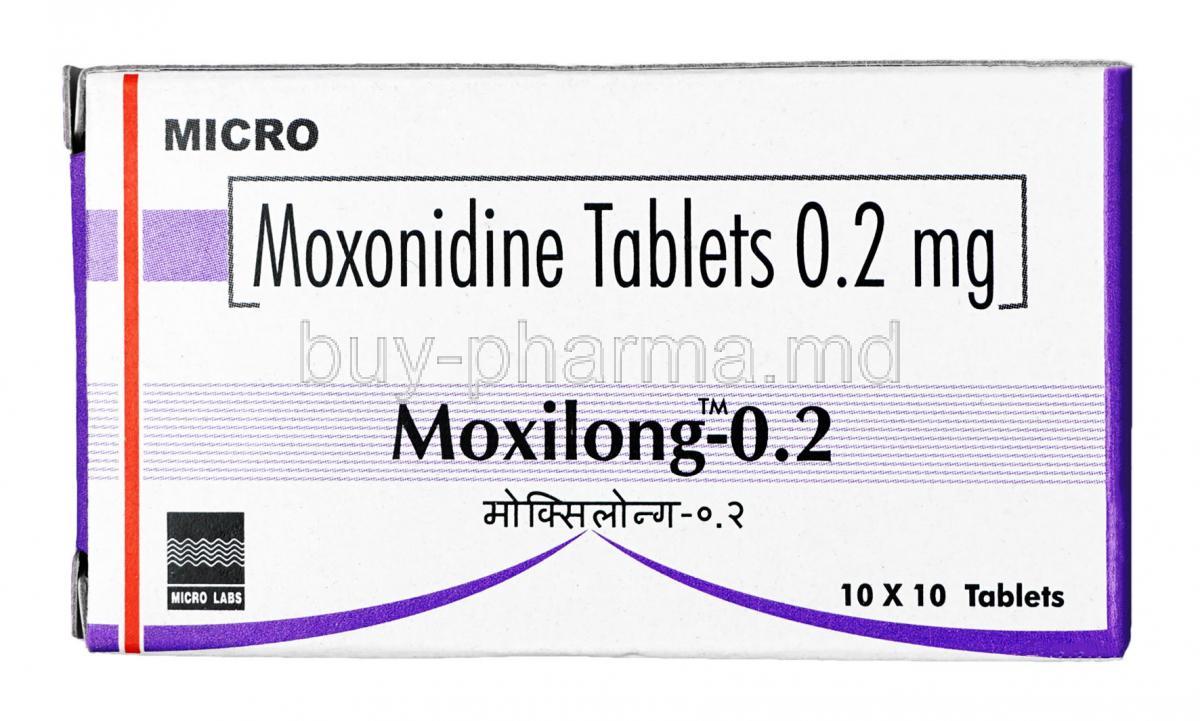 Moxilong, Moxonidine 0.2 mg, Tablet,Box