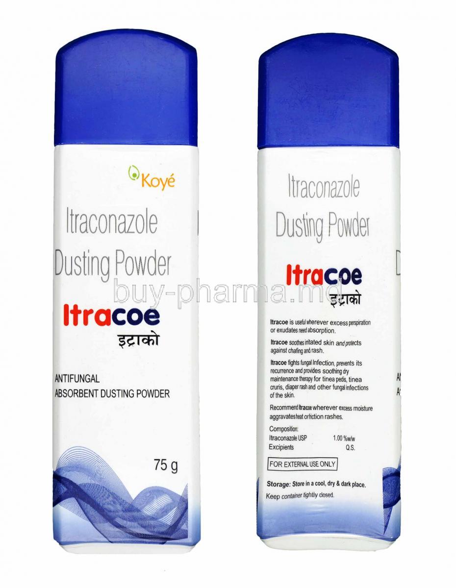 Itracoe Dusting Powder, Itraconazole bottle