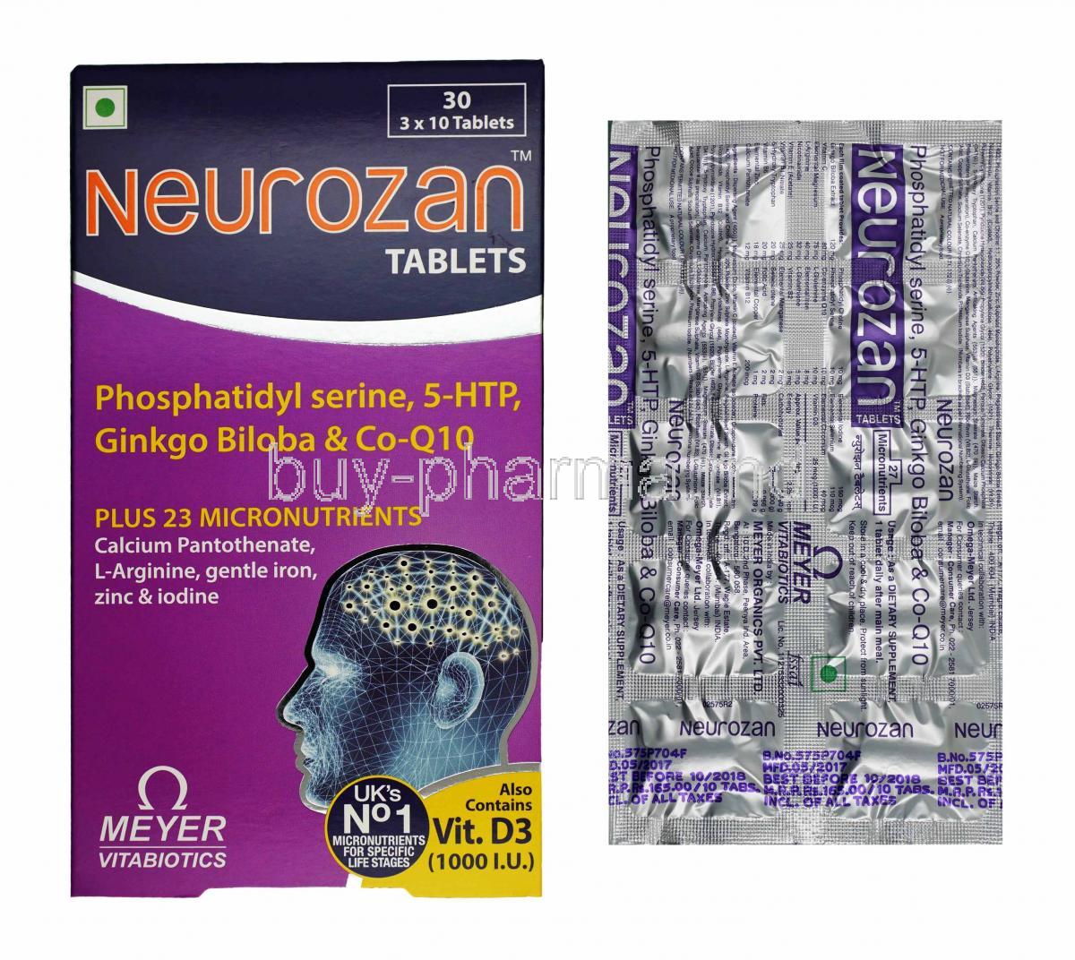 Neurozan box and tablets