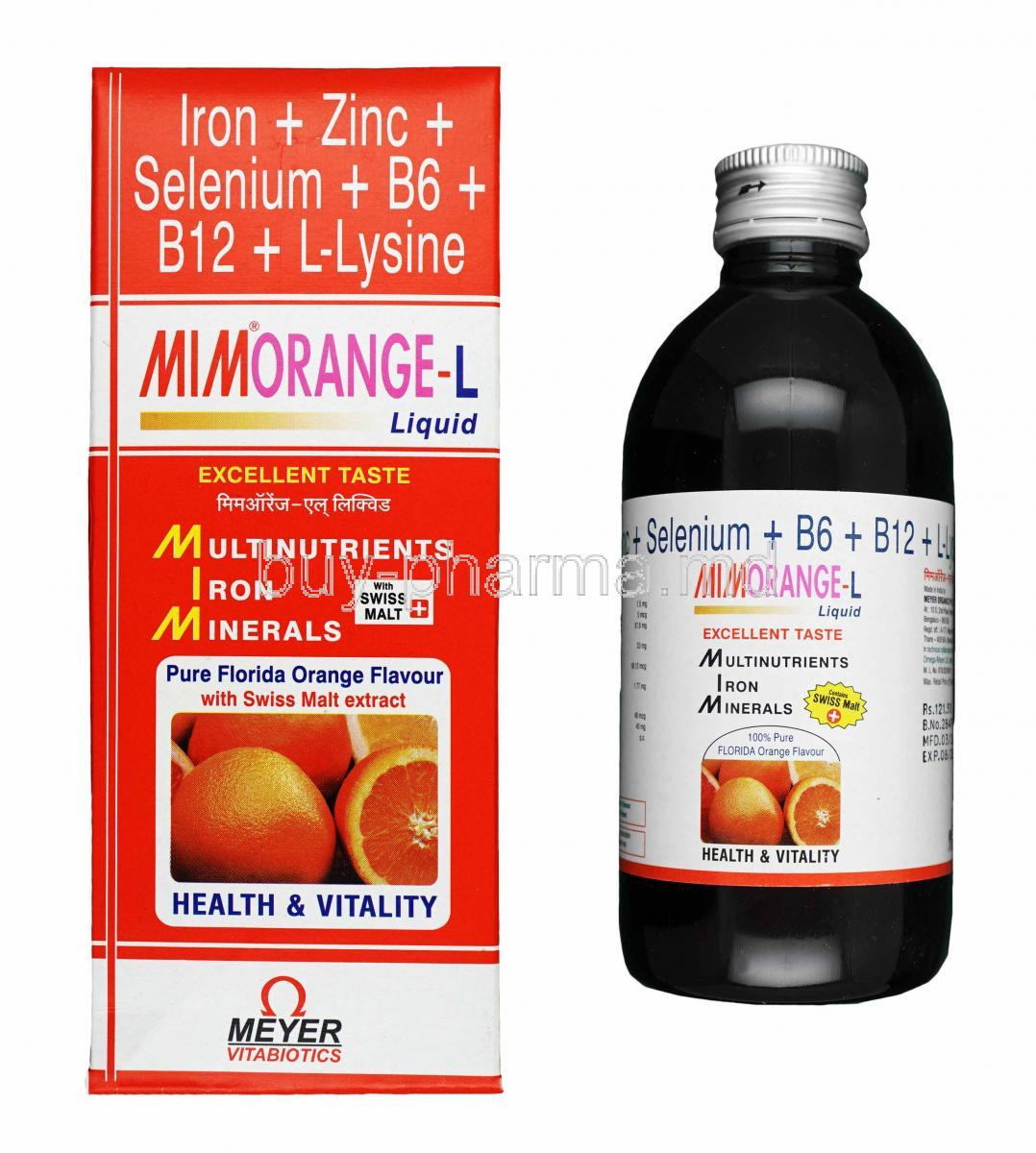 Mimorange-L Liquid box and bottle