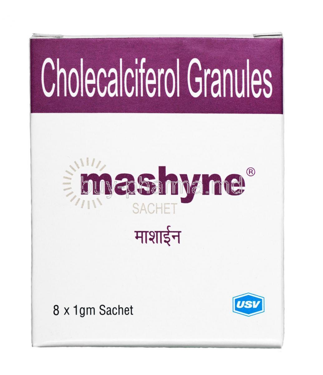 Mashyne Sachet, Cholecalciferol 100 mg, Sachet(Granules), Box