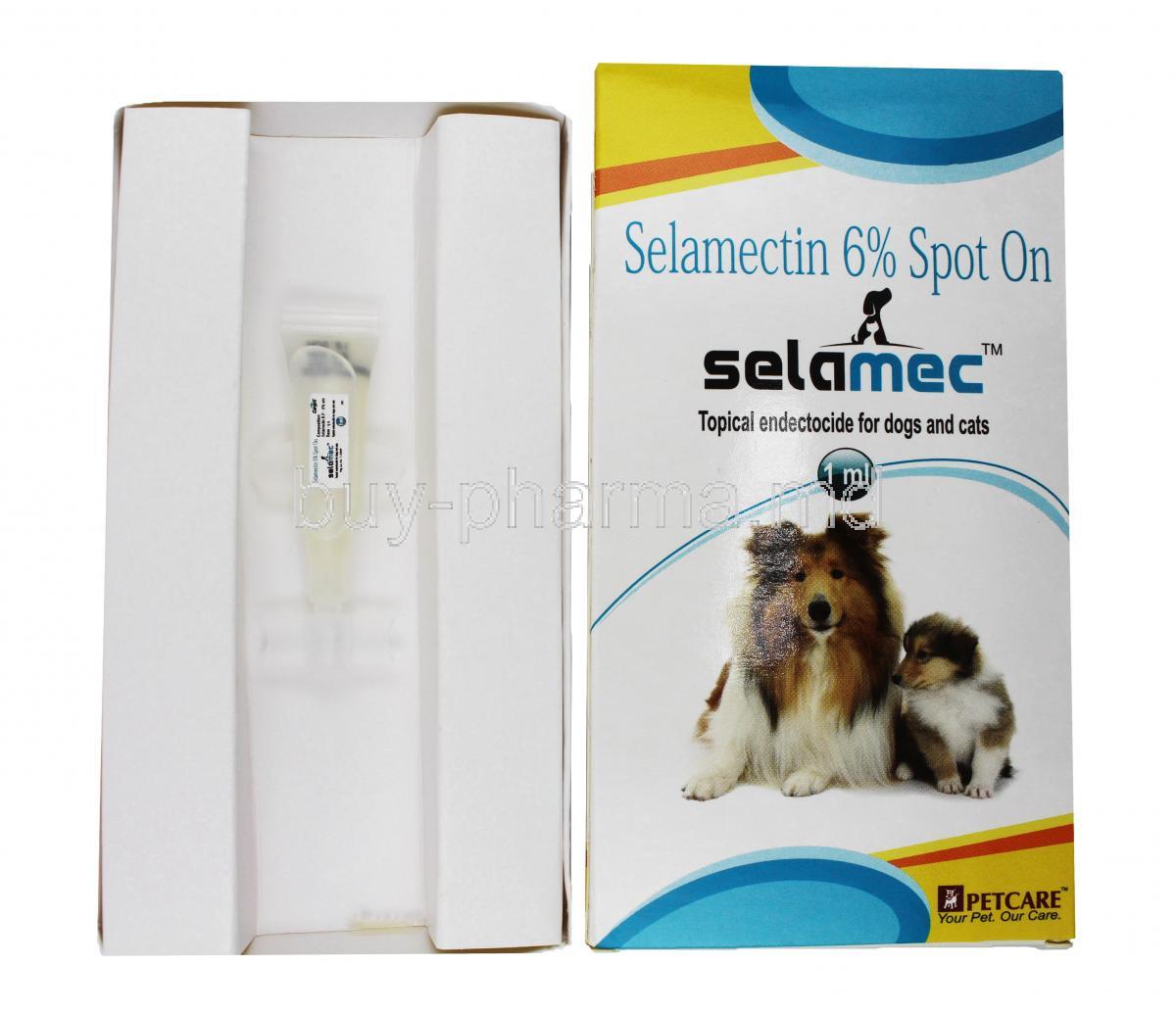 SELAMEC Spot on, Selamection 6%, Box and Pipette