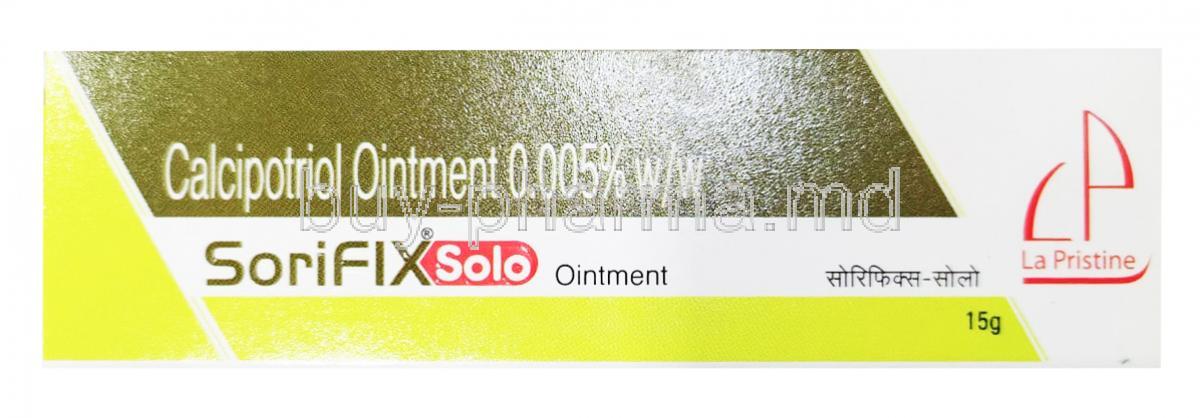 Sorifix Solo Ointment, Calcipotriol 0.005% 15g, box