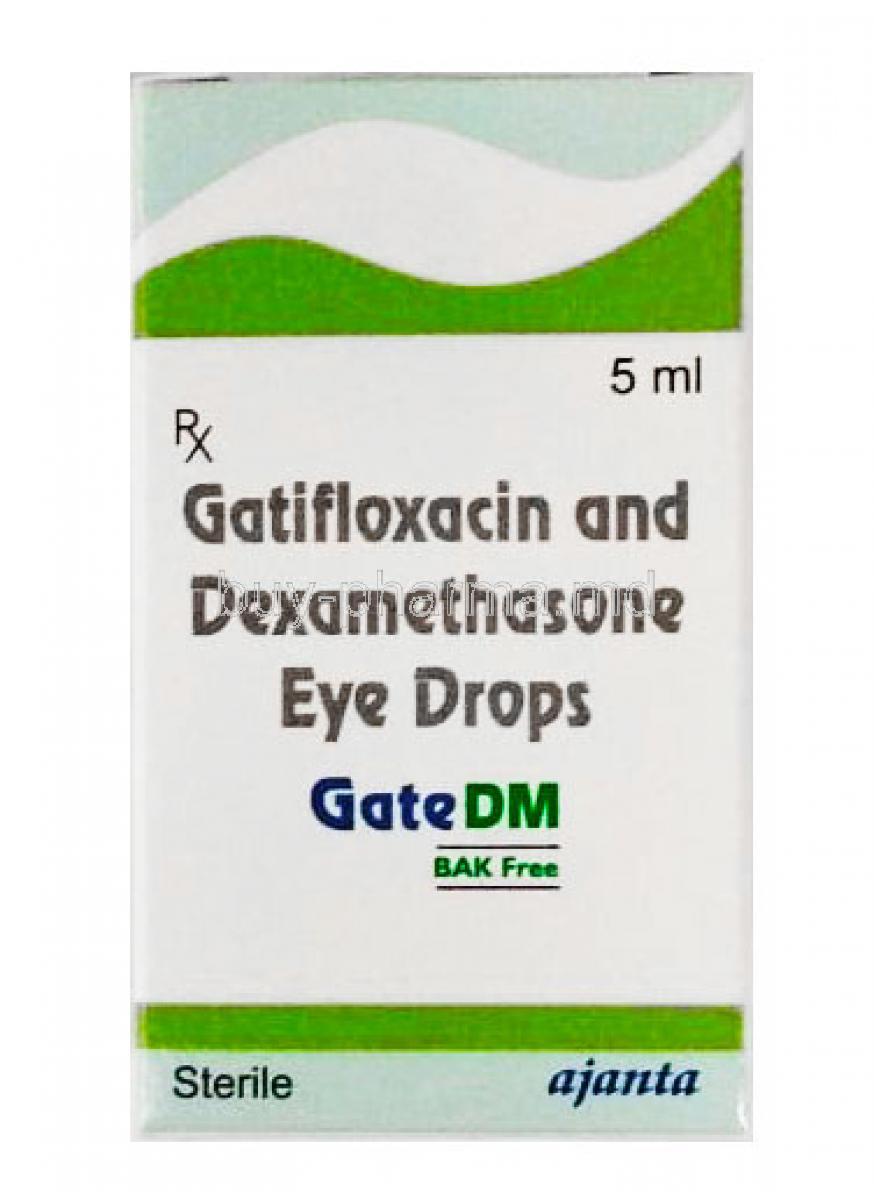 Gate DM Eye Drop, Dexamethasone and Gatifloxacin box