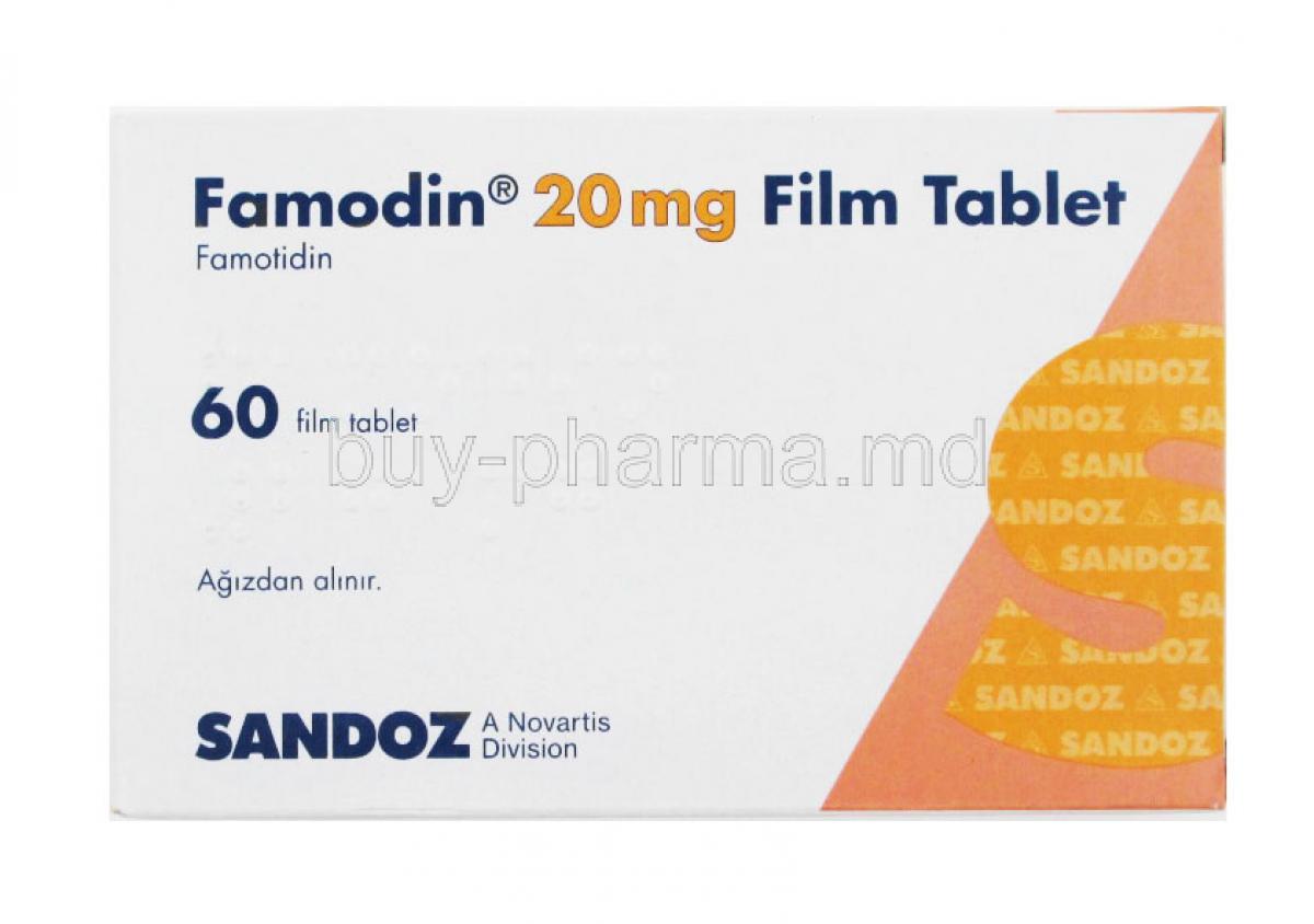 Famodin, Famotidine 20 mg box
