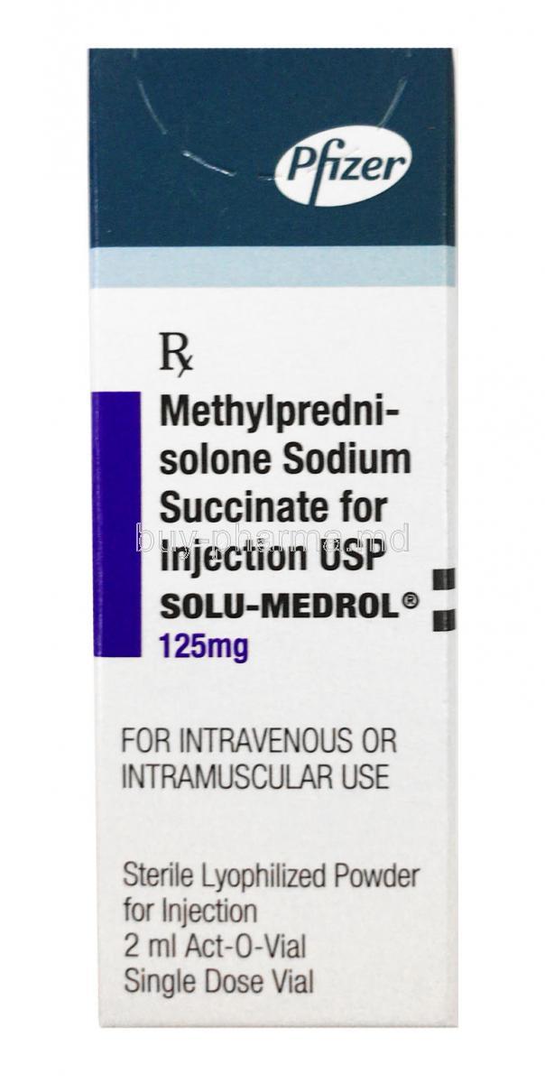 Solu-Medrol Injection, Methylprednisolone 125mg box