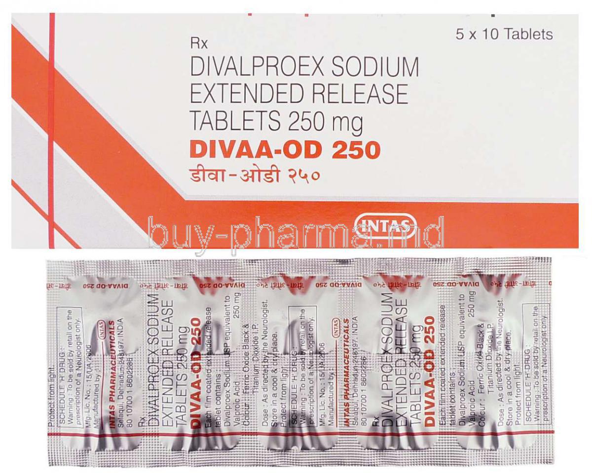 Divaa-OD, Generic Depakote ER,  Divalproex Sodium