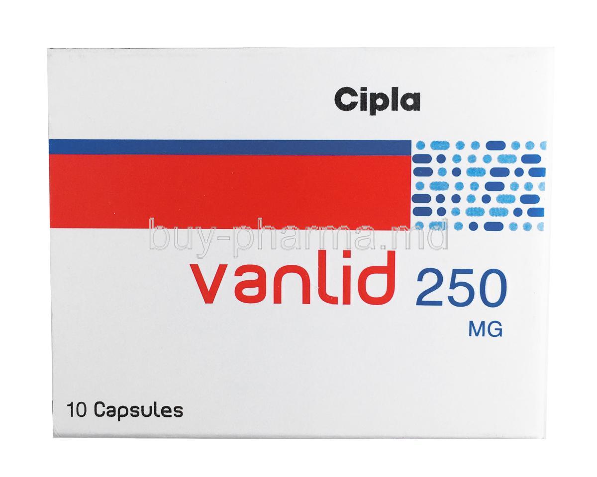 Vanlid, Vancomycin 250mg box front