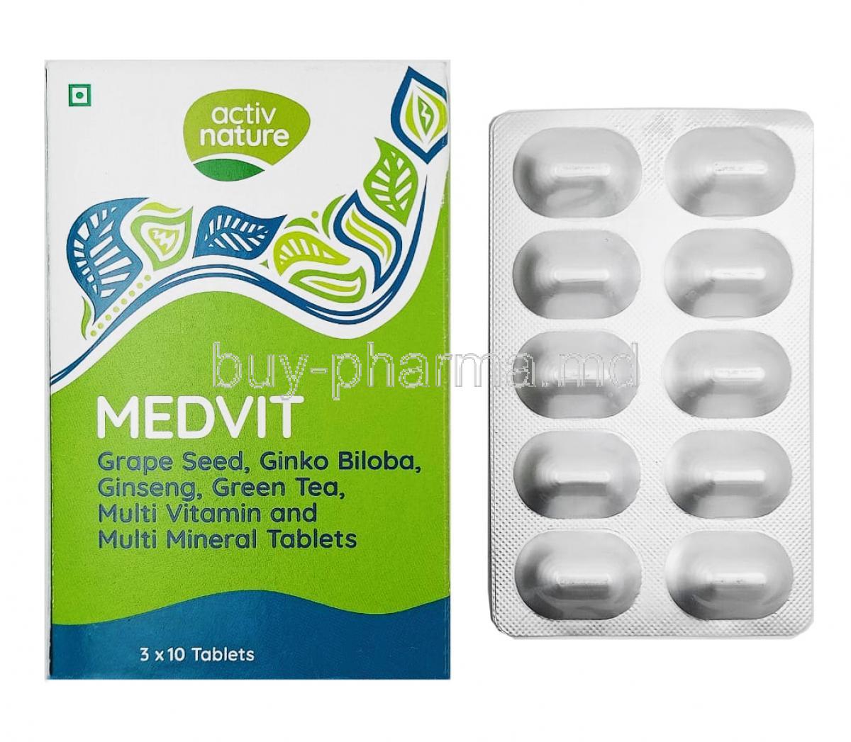 Medvit box and tablet
