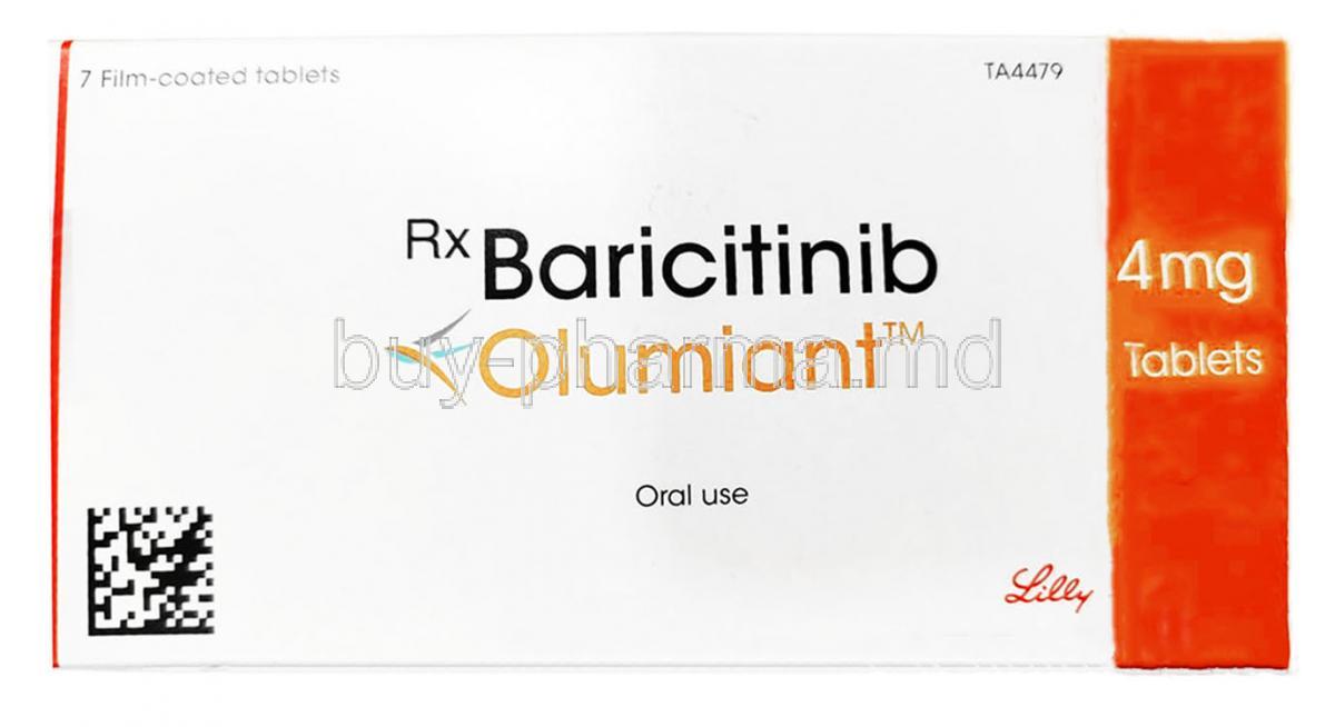 Oluminant, Barcitinib 4mg, box front view