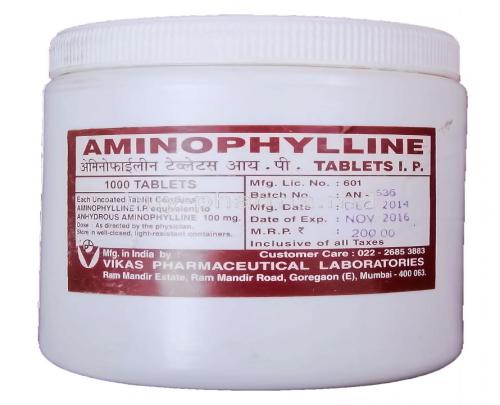 Aminophylline, Generic Phyllocontin, Aminophylline 100mg