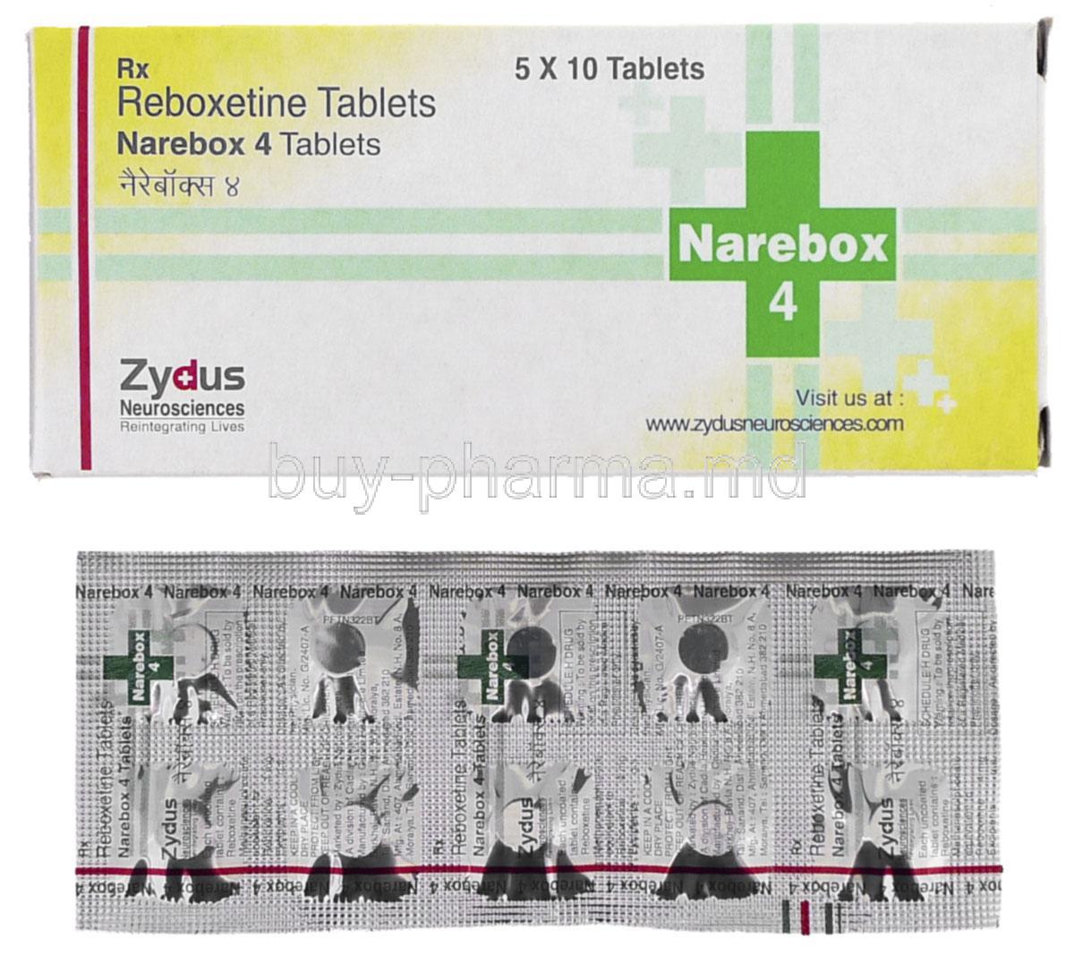 Narebox,  Generic Vespra,  Reboxetine