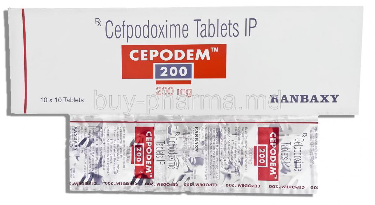 Cepodem, Generic Vantin, Cefpodoxim 200 Mg Tablet (Ranbaxy)