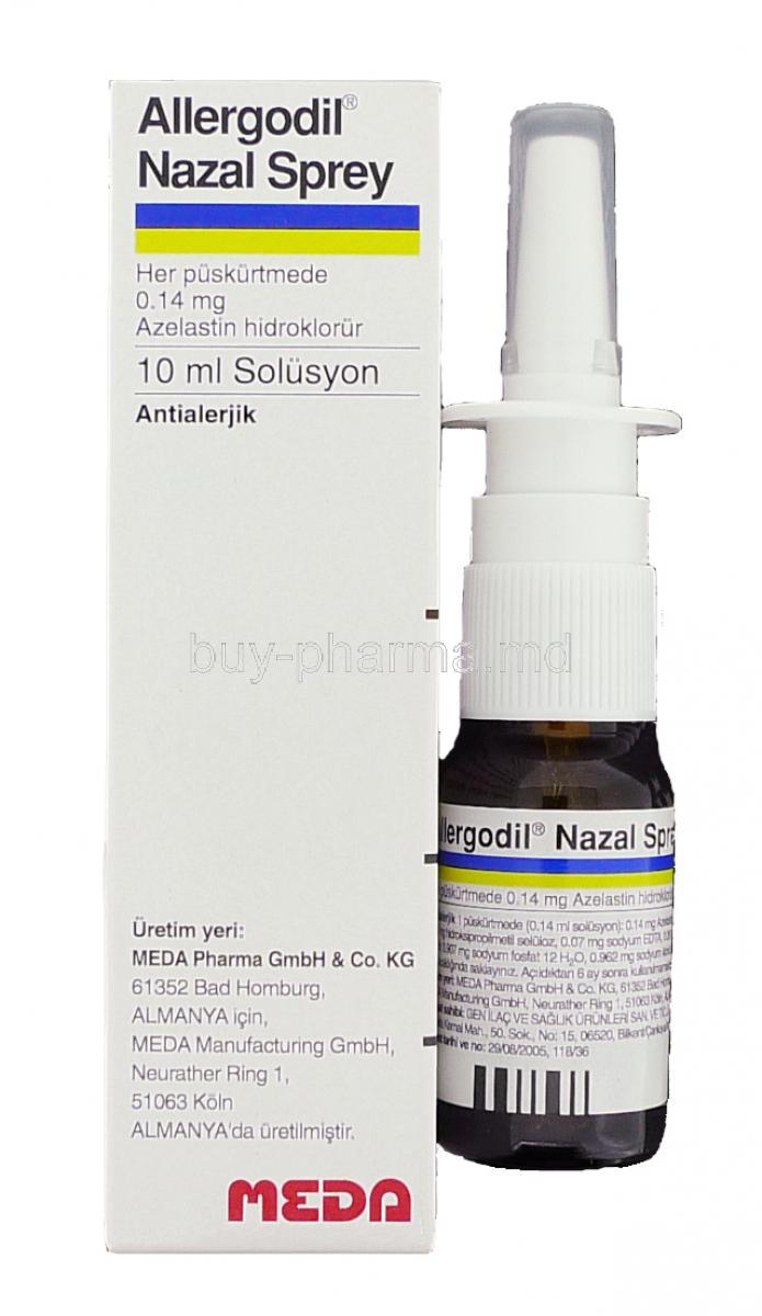 Allergodil Azelastine 140 mcg Nasal Spray (From Turkey)