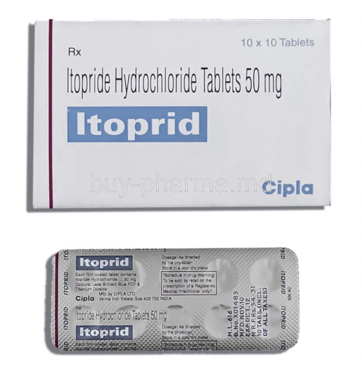 Itopride 50 Mg Tablet (J.b. Chemicals