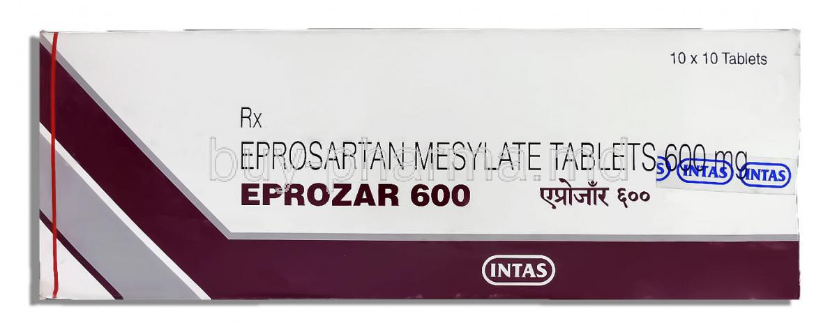 Eprozar, Generic Teveten, Eprosartan Mesylate 600 mg