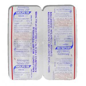 Amolife, Generic Asendin. Amoxapine 100 mg packaging