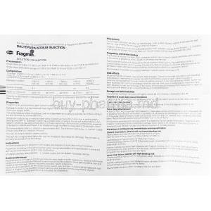 Fragmin, Dalteparin Sodium Injection information sheet 1