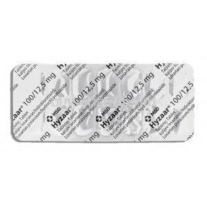 Hyzaar, Losartan 100 mg/ Hydrochlorothiazide 12.5 mg packaging