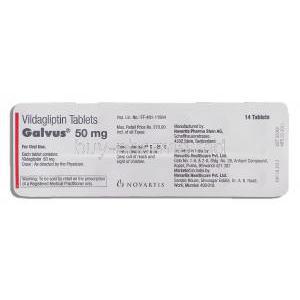 Galvus, Vildagliptin 50 mg packaging