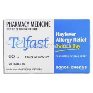 Telfast 60 mg box