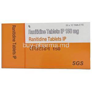 Generic Zantac,   Ranitidine 150 Mg Tablet (SGS)