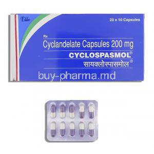 Cyclospasmol, Cyclandelate 200 mg