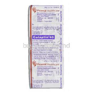 Calaptin, Verapamil 40 mg packaging