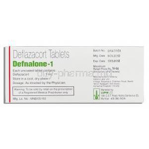 Defnalone , Generic Calcort, Deflazacort 1 mg Lupin Manufacturer